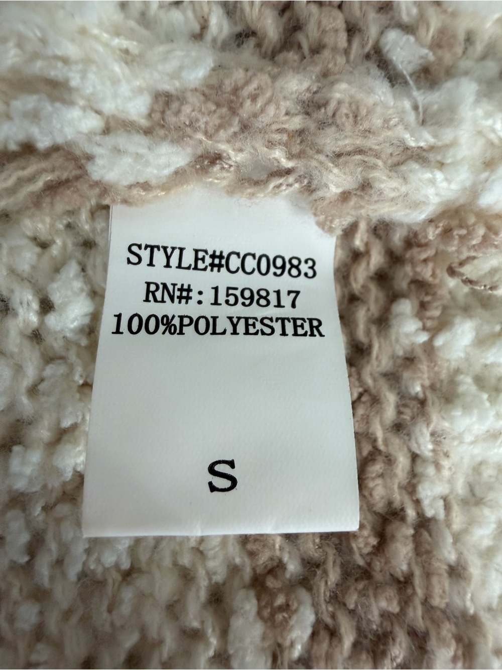 Altar’d State Soft Popcorn Striped Cropped Sweater Cozy Cream & Taupe - Picture 5 of 5